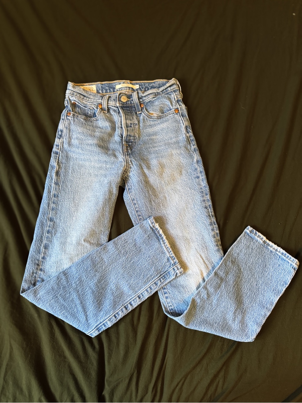 Classic LEVI’S Wedgie Straight Light Blue Women’s Ankle Jeans